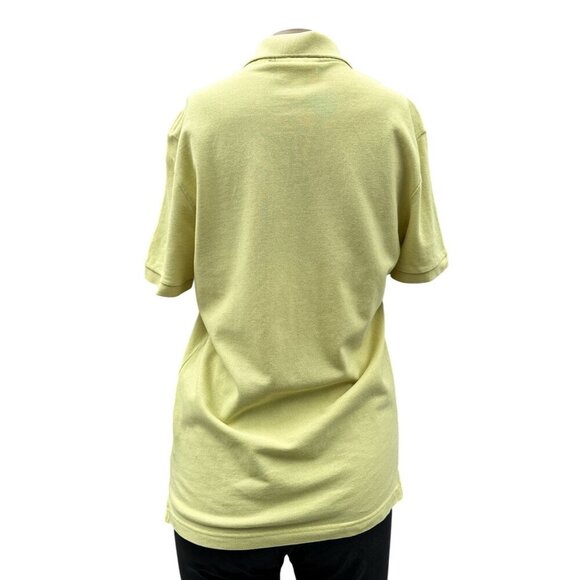 Lacoste Slim Fit Yellow Polo Shirt‎ Short Sleeve Slit Hem Pique Cotton Women S - Picture 2 of 10